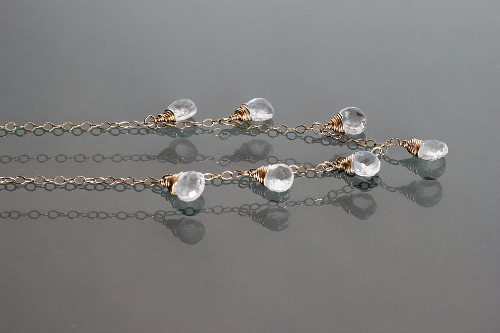 white topaz necklace by delia langan jewelry