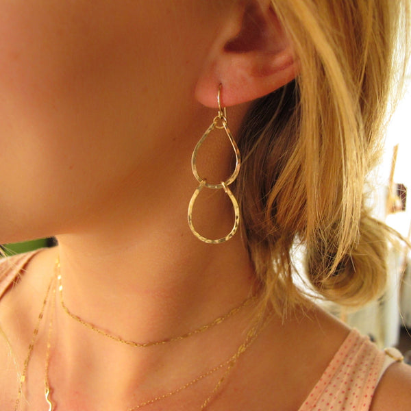 2 Inch Endless Thin Hoop Earrings  Handmade by Delia Langan – Delia Langan  Jewelry