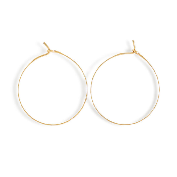 2 inch Endless Thin Hoop Earrings | Handmade by Delia Langan Rose Gold Fill