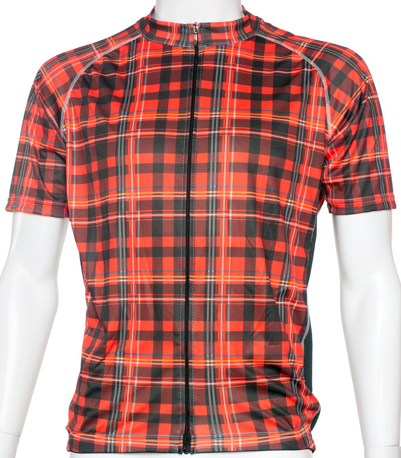 plaid cycling jersey