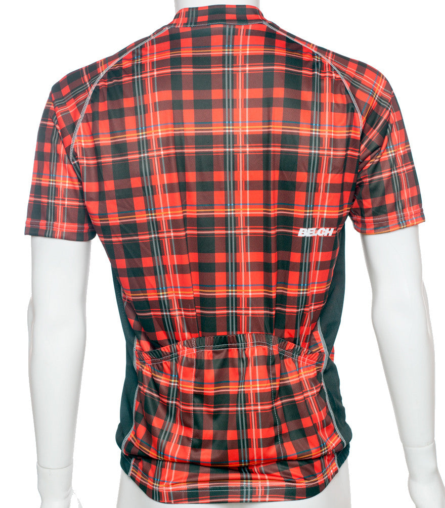 tartan cycling jersey