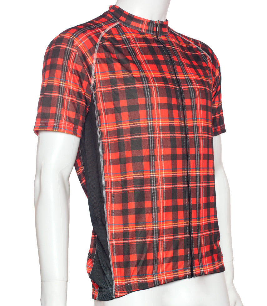 plaid cycling jersey