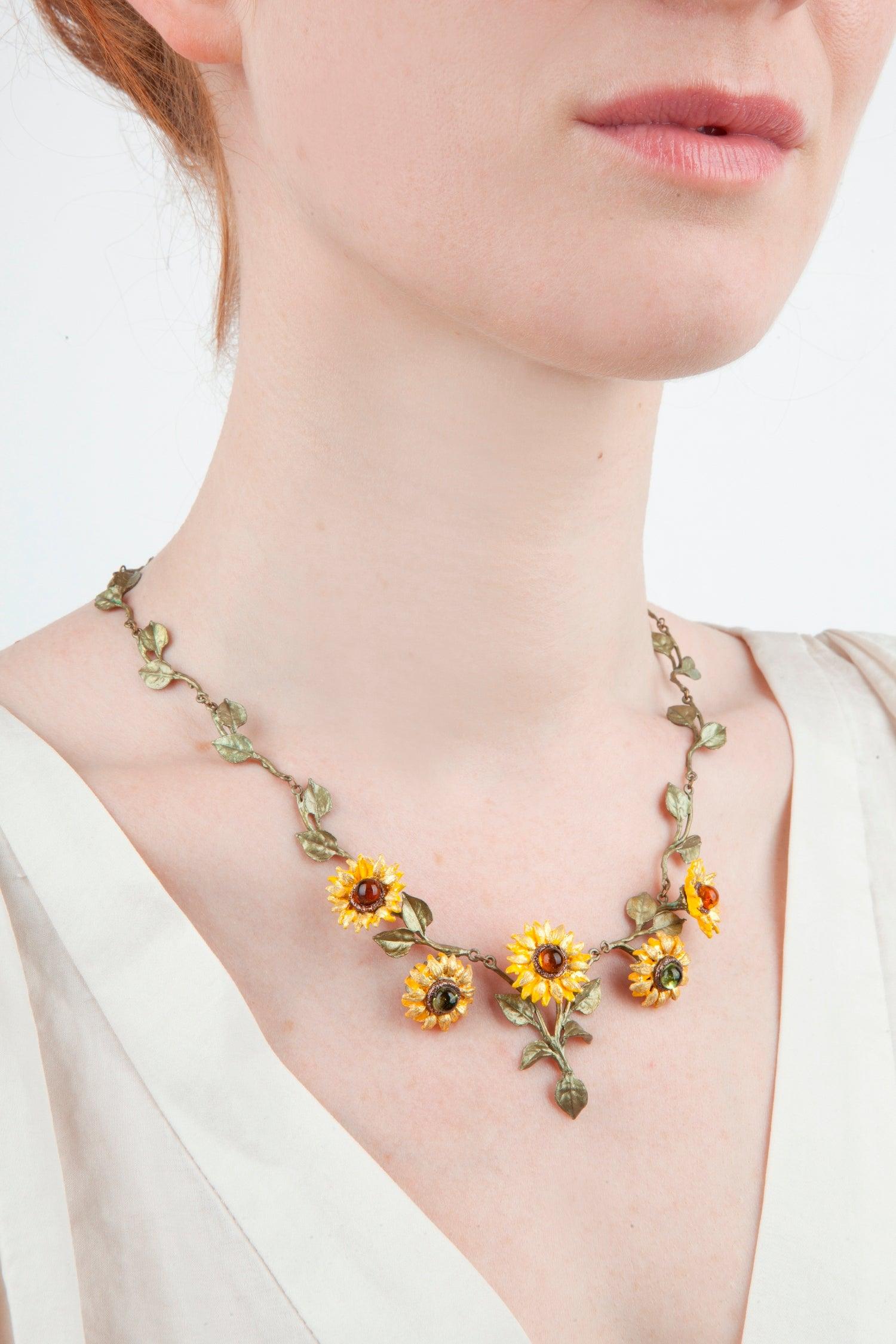 Van Gogh Sunflower Necklace 