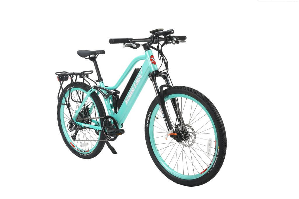 mint green electric bike