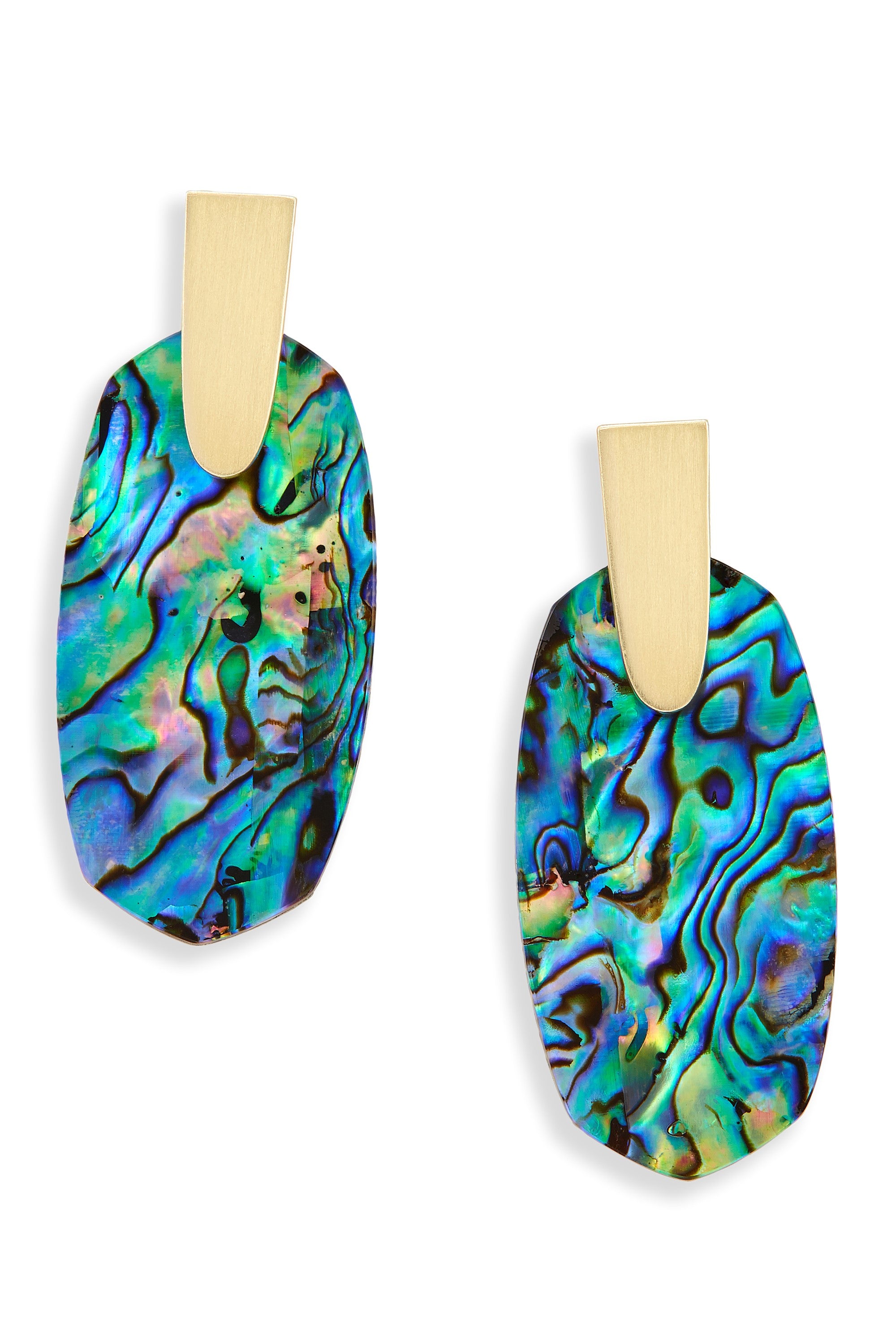 Kendra Scott Aragon Statement Earrings In Abalone Shell ...