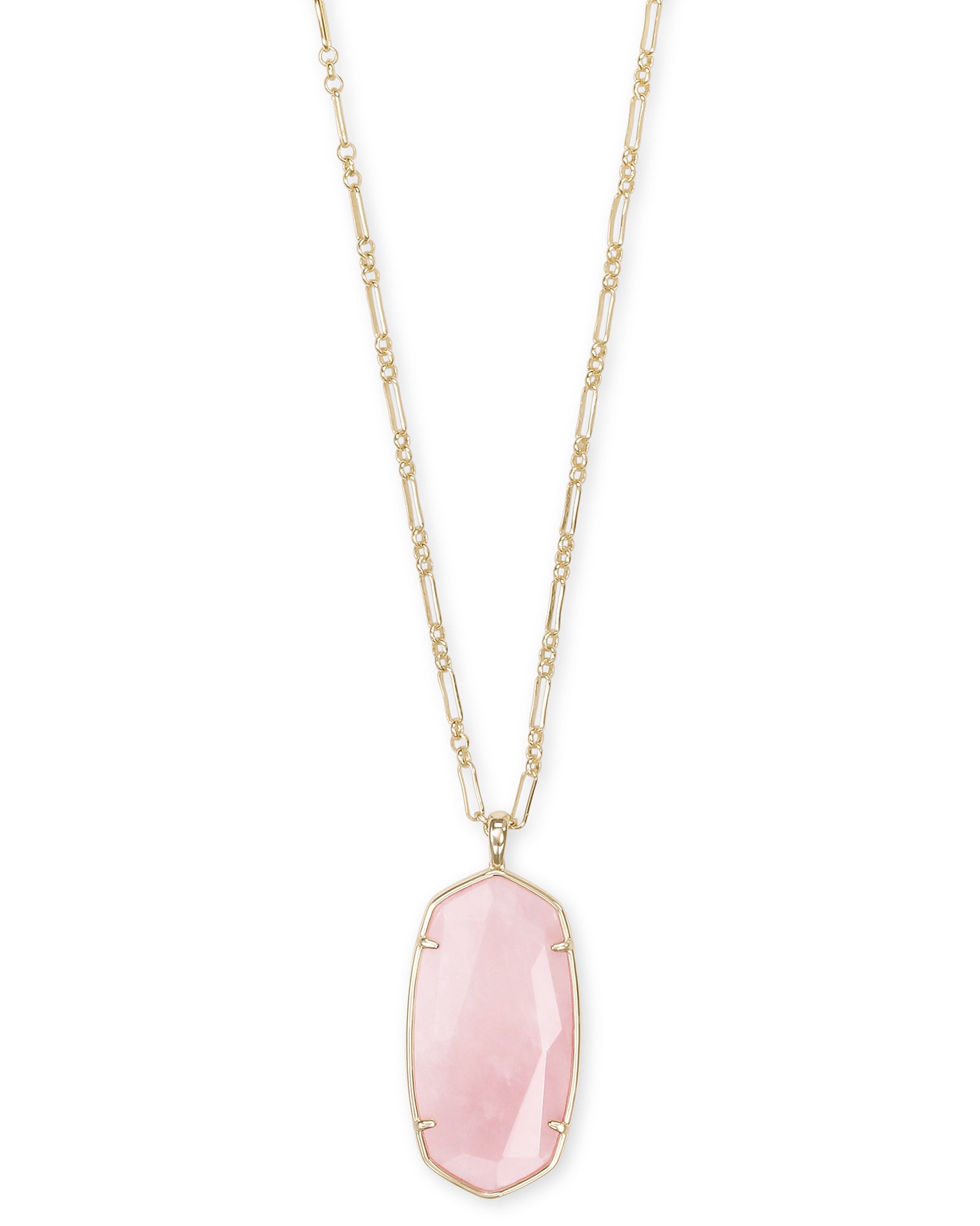 rose quartz rose pendant