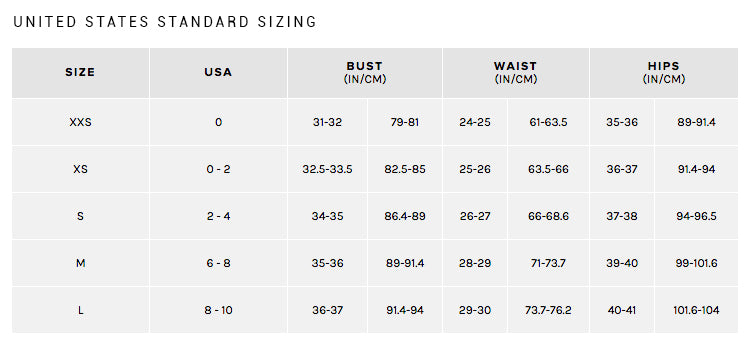 Size Chart - Shore