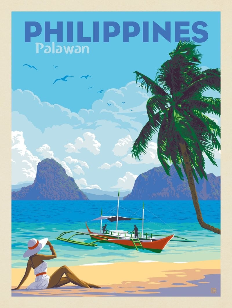 palawan tourist spot drawing