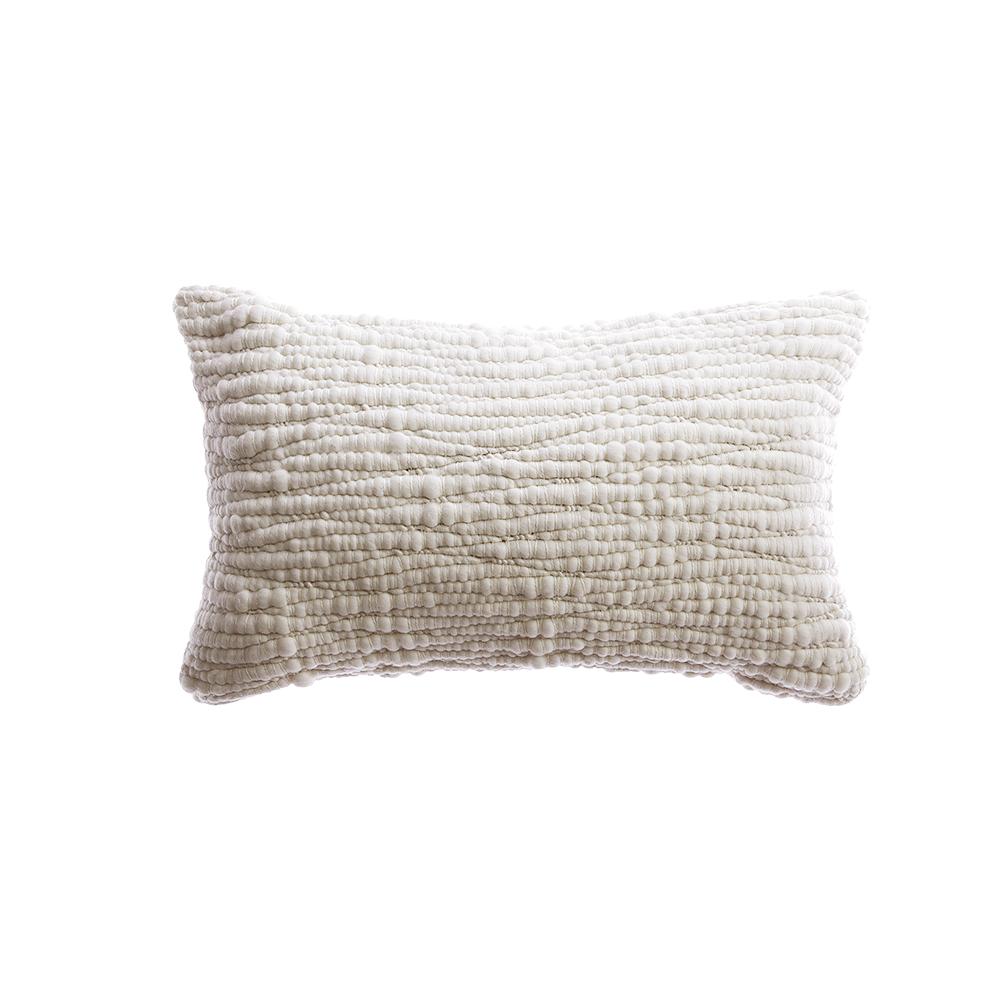 Textured Wool Lumbar Pillow | Homelosophy