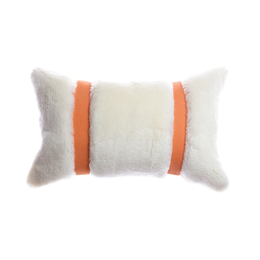 orange lumbar throw pillows