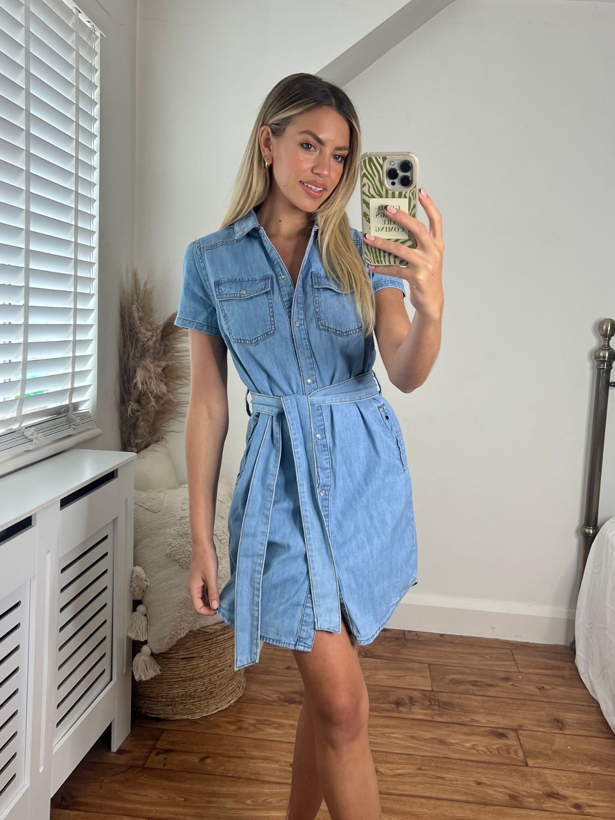 Harlee Mini Dress / Blue Chambray