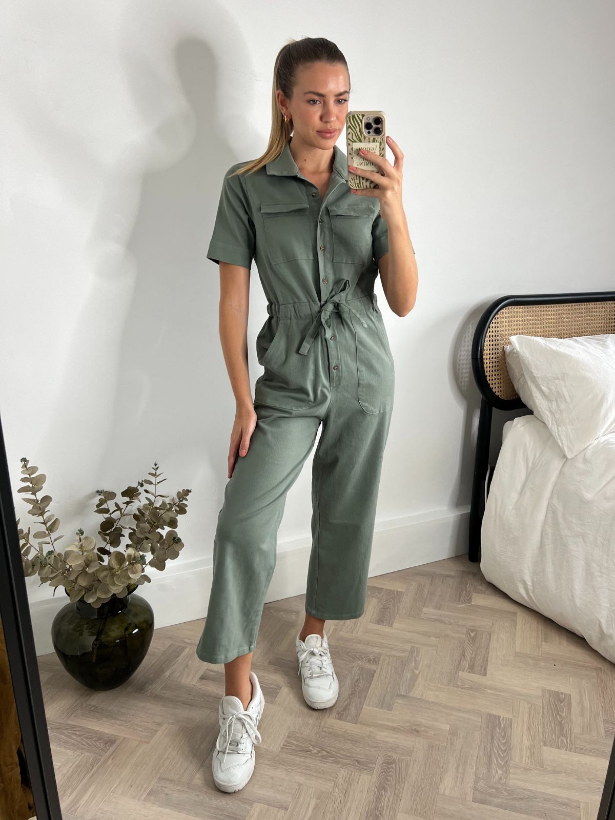 Elise Utility Jumpsuit / Khaki