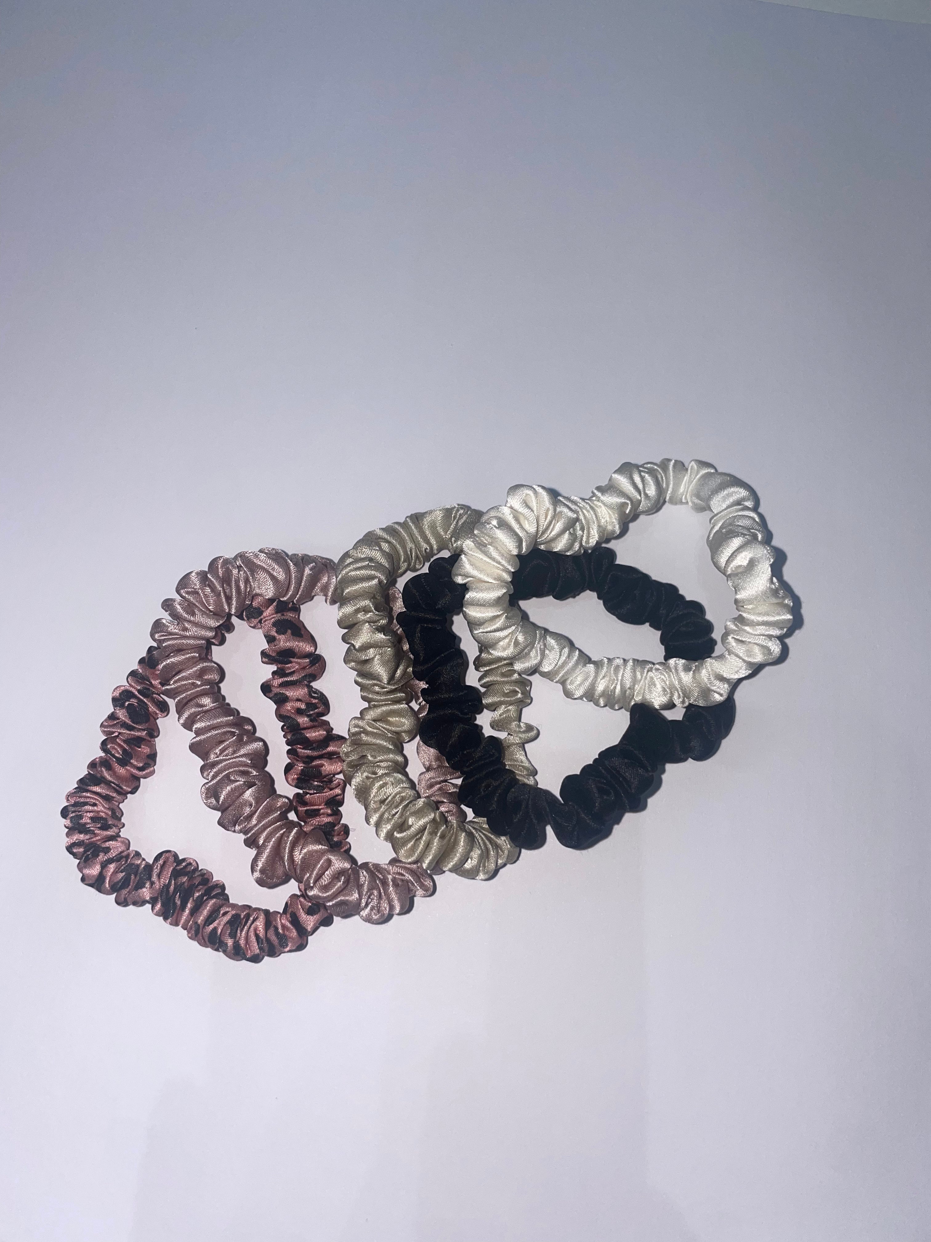K Pack Of Skinny Silk Scrunchies In Small Gifting Bauble