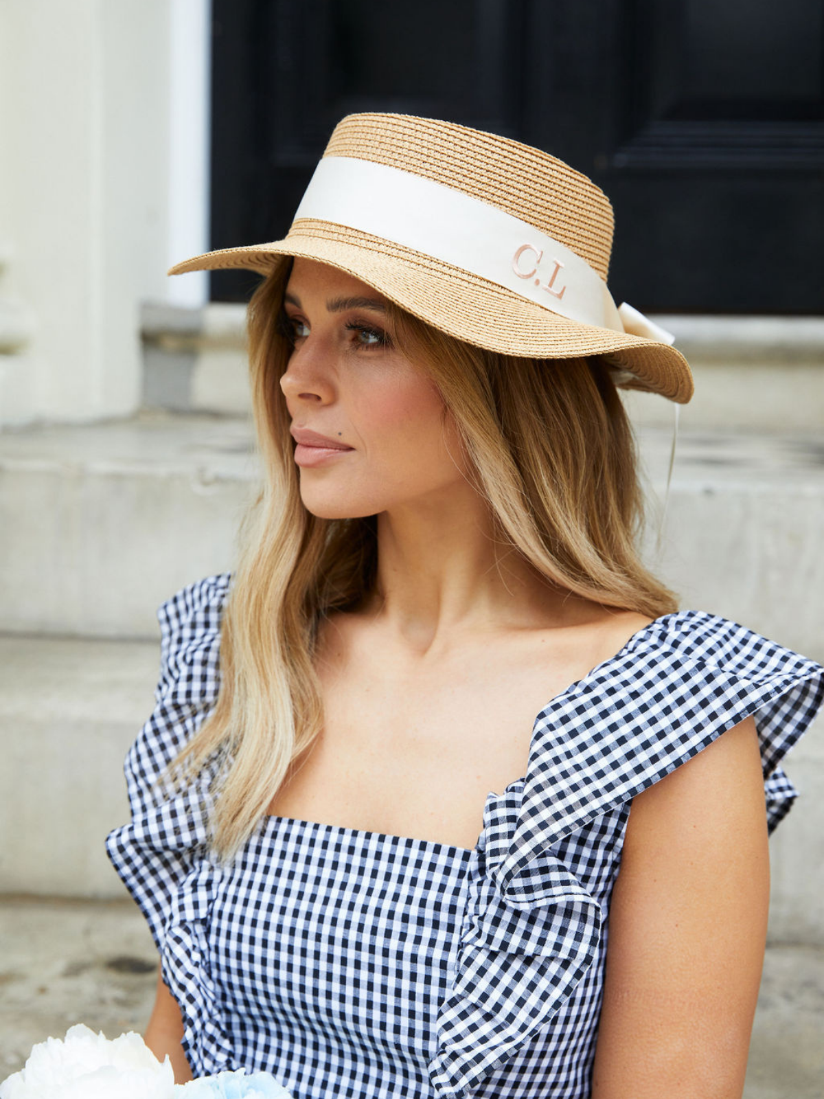 Mykonos Personalised Ivory Ribbon Panama Hat