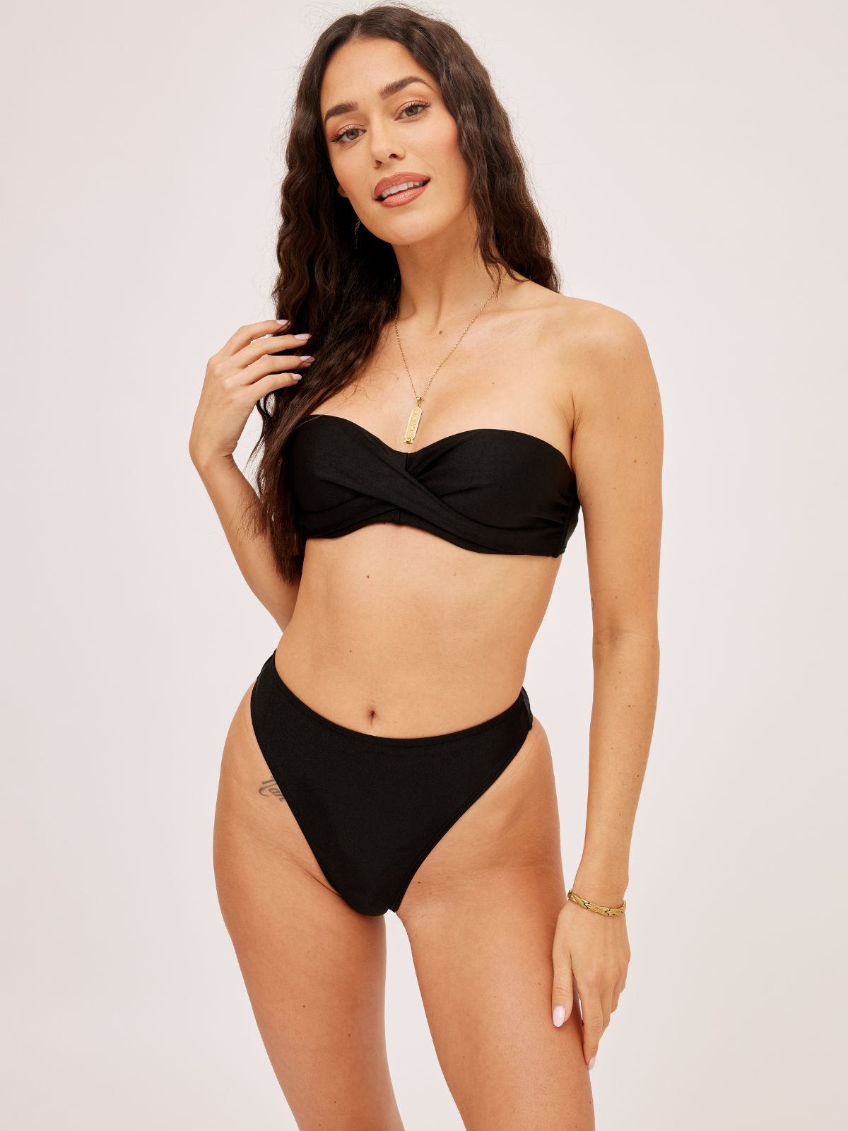 South Beach Leo High waist Bikini Bottom / Black