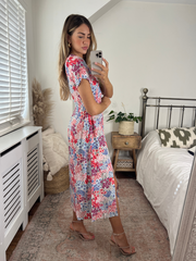 Floral V Neck Midi Dress | Winnie Ditsy Floral Midi Dress