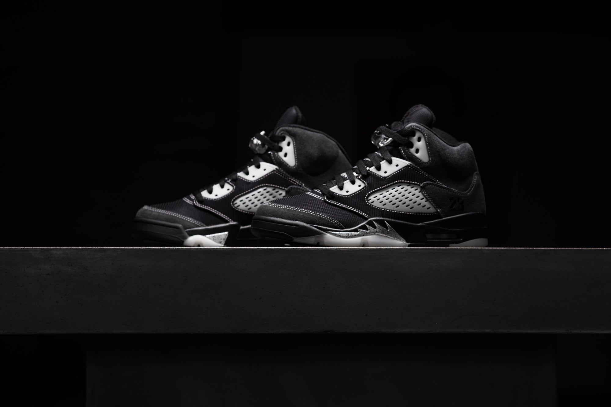 jordan 5 black and grey