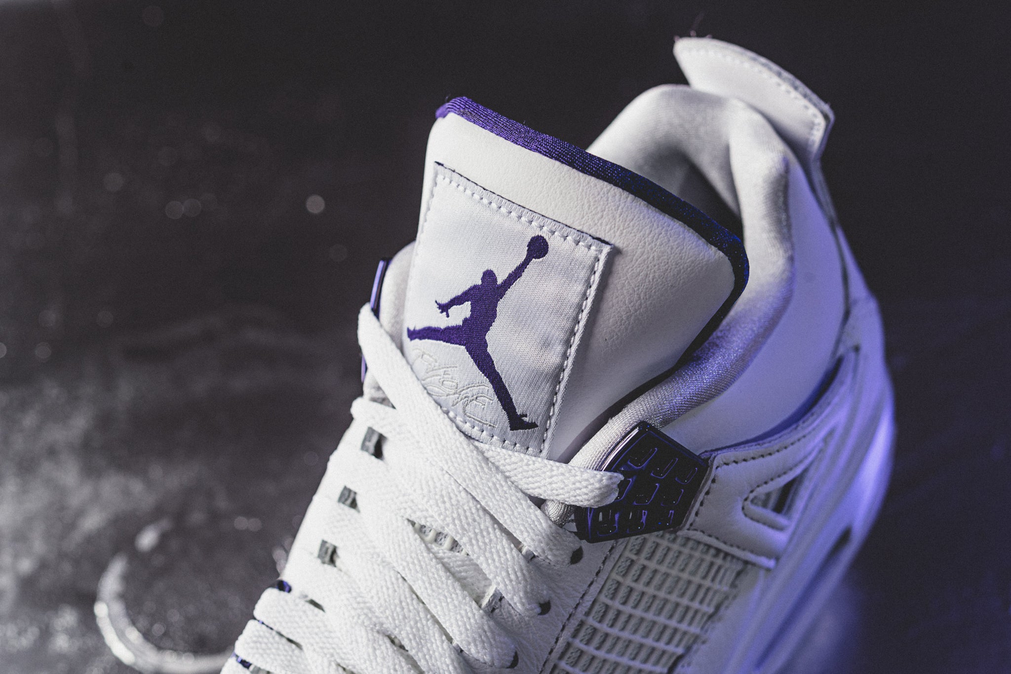purple metallic sneakers