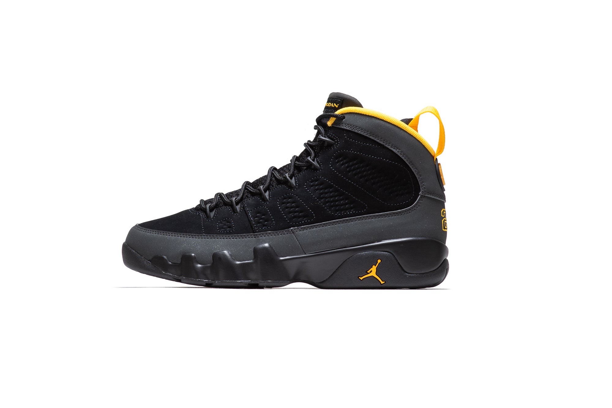 air jordan retro 9 black university gold