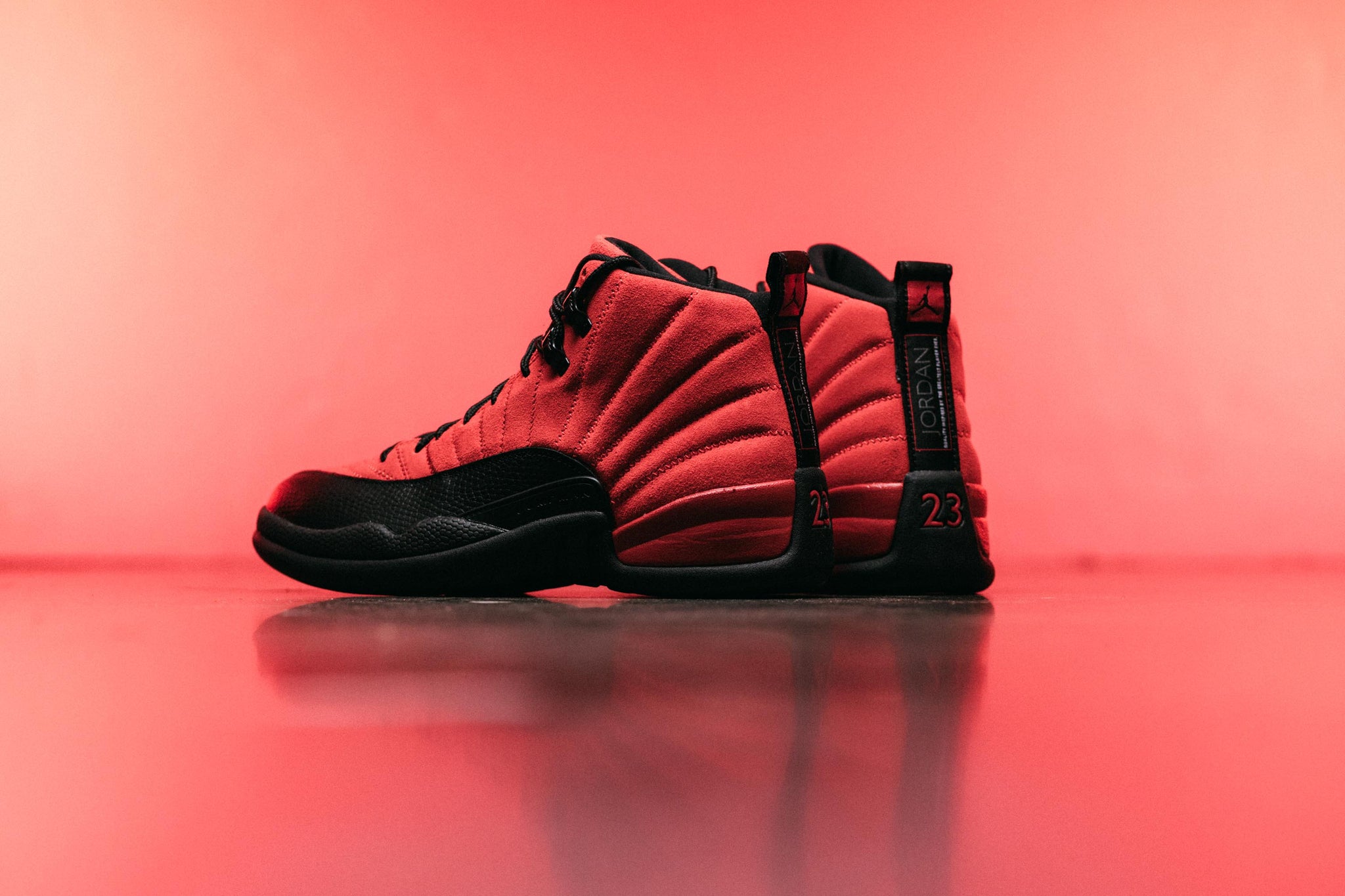 black n red jordan 12