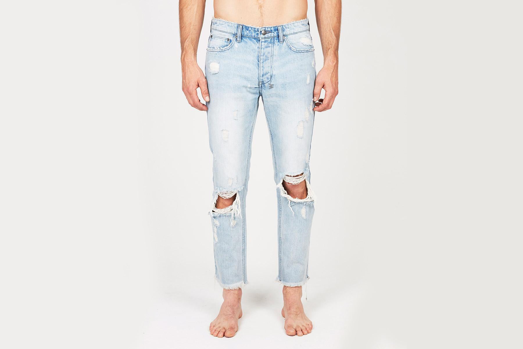 diesel ripped skinny jeans mens