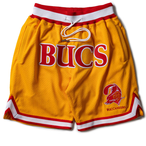 Just Don Throwback Tampa Bay Buccaneers Shorts - Orange/Red
