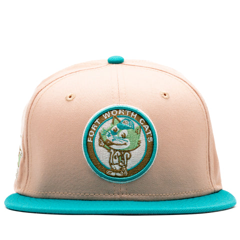 Texas Rangers 50th Anniversary New Era 59FIFTY Fitted Hat (Glow in The Dark Oceanside Peanut Pino Red Under BRIM) 7 1/8