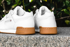 reebok workout gs trainers white gum