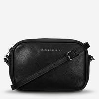 Plunder Women's Black Leather Crossbody Bag | Status Anxiety®