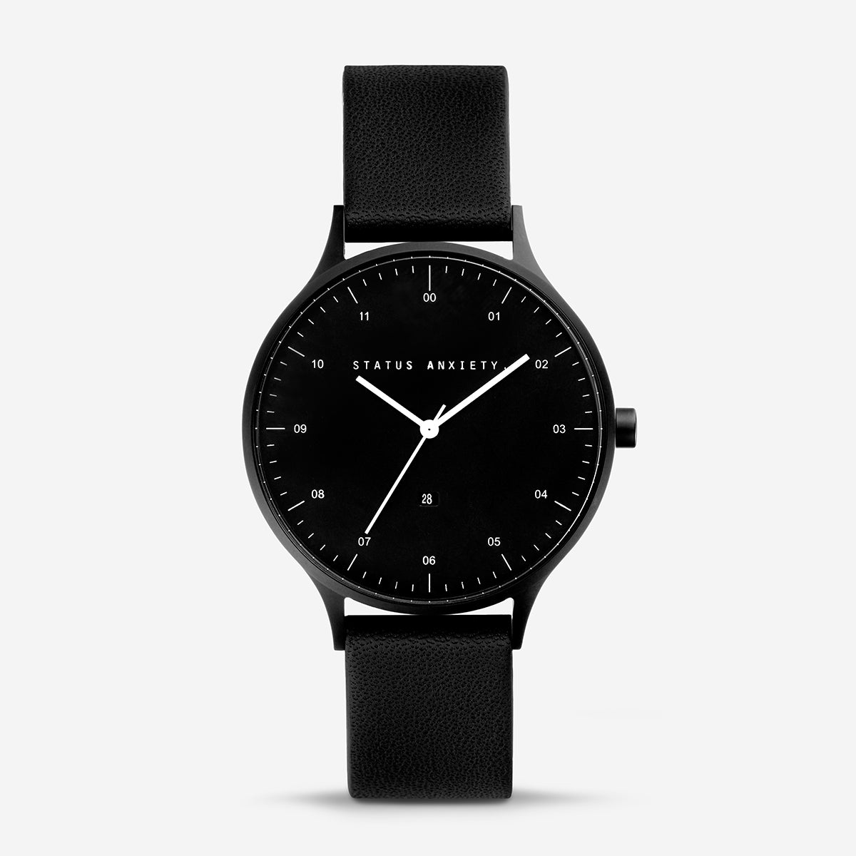Inertia Black Face/Black Strap/Matte Black Watch | Status Anxiety® Official