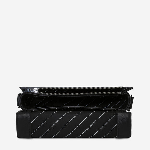 All Nighter Women's Black Leather Crossbody Bag | Status Anxiety®