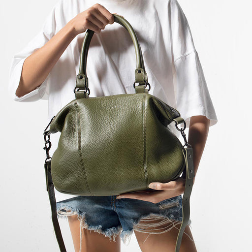 Eyes To The Wind Women's Khaki Leather Bag | Status Anxiety®