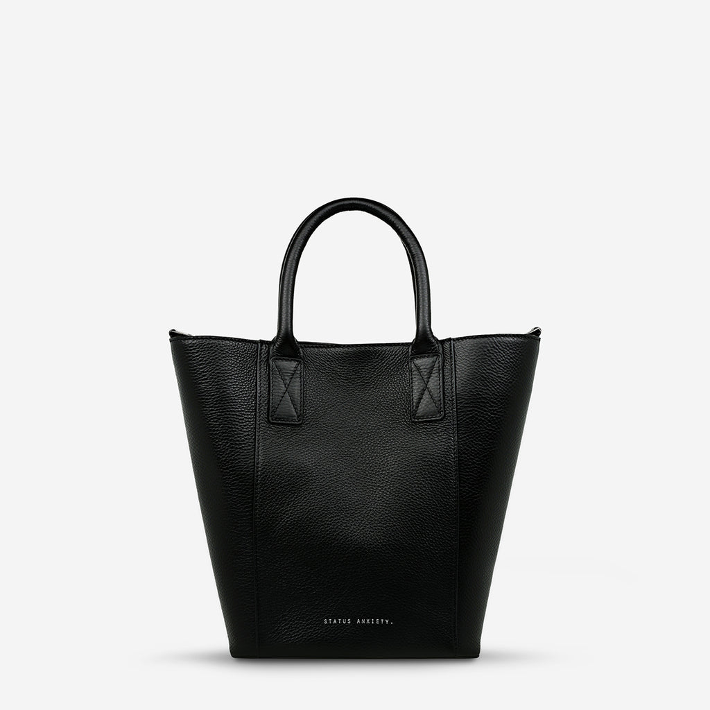 Happy Medium Women's Black Leather Bag | Status Anxiety®