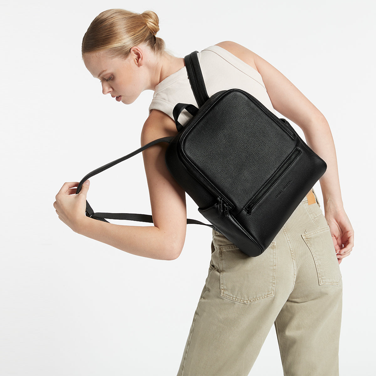 If You Call Women's Black Bubble Leather Backpack | Status Anxiety®