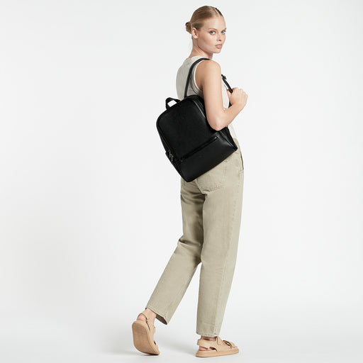 If You Call Women's Black Leather Backpack | Status Anxiety®