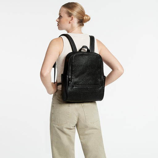 If You Call Women's Black Bubble Leather Backpack | Status Anxiety®