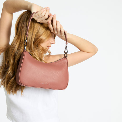 Look Both Ways Women's Dusty Rose Leather Bag | Status Anxiety®