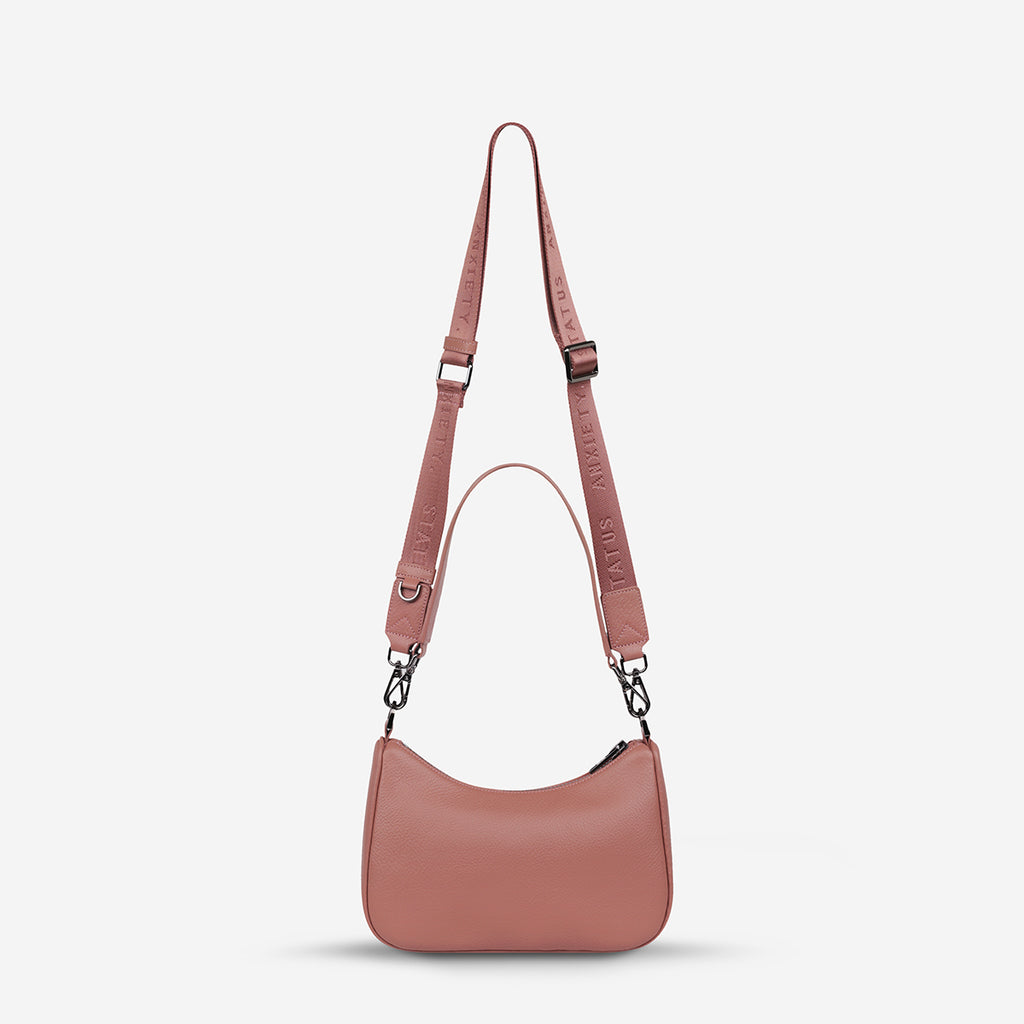 Look Both Ways Women's Dusty Rose Leather Bag | Status Anxiety®