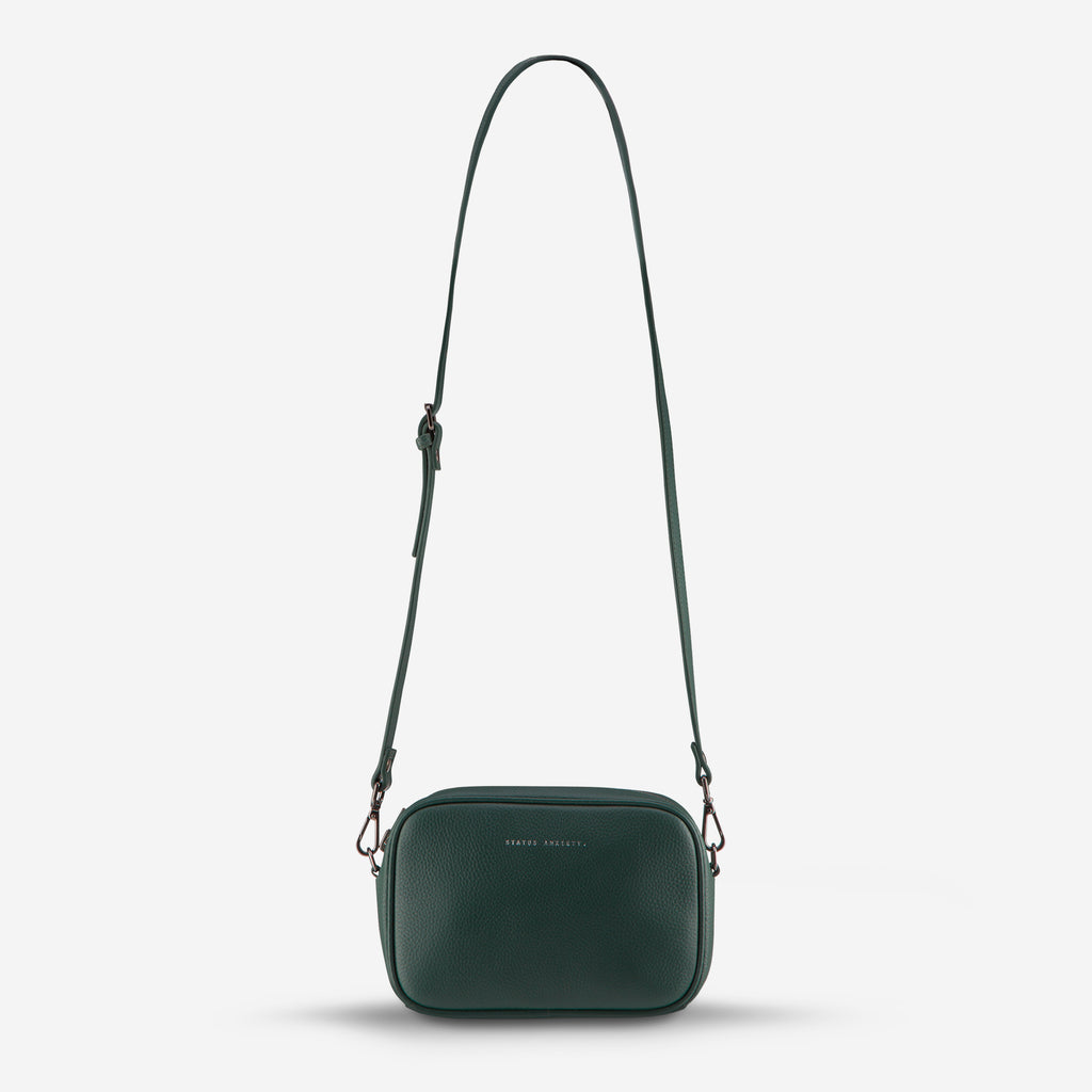 Plunder Women's Green Leather Crossbody Bag | Status Anxiety®