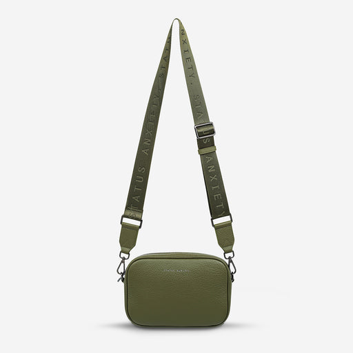 Plunder With Webbed Strap Khaki Crossbody Bag | Status Anxiety®