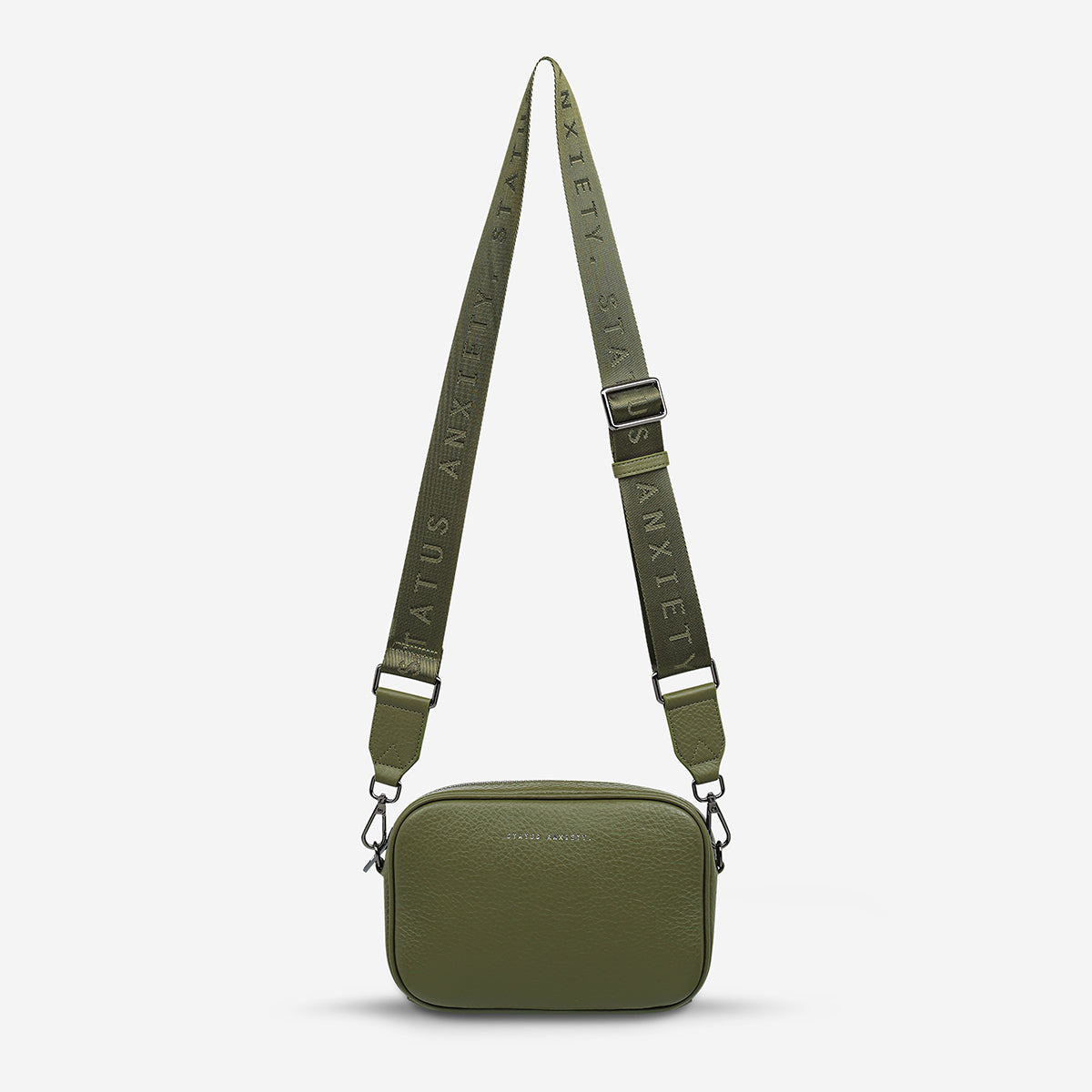 Plunder With Webbed Strap Tan Crossbody Bag | Status AnxietyÂ®