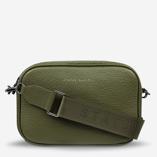 Plunder With Webbed Strap Khaki Crossbody Bag | Status Anxiety®