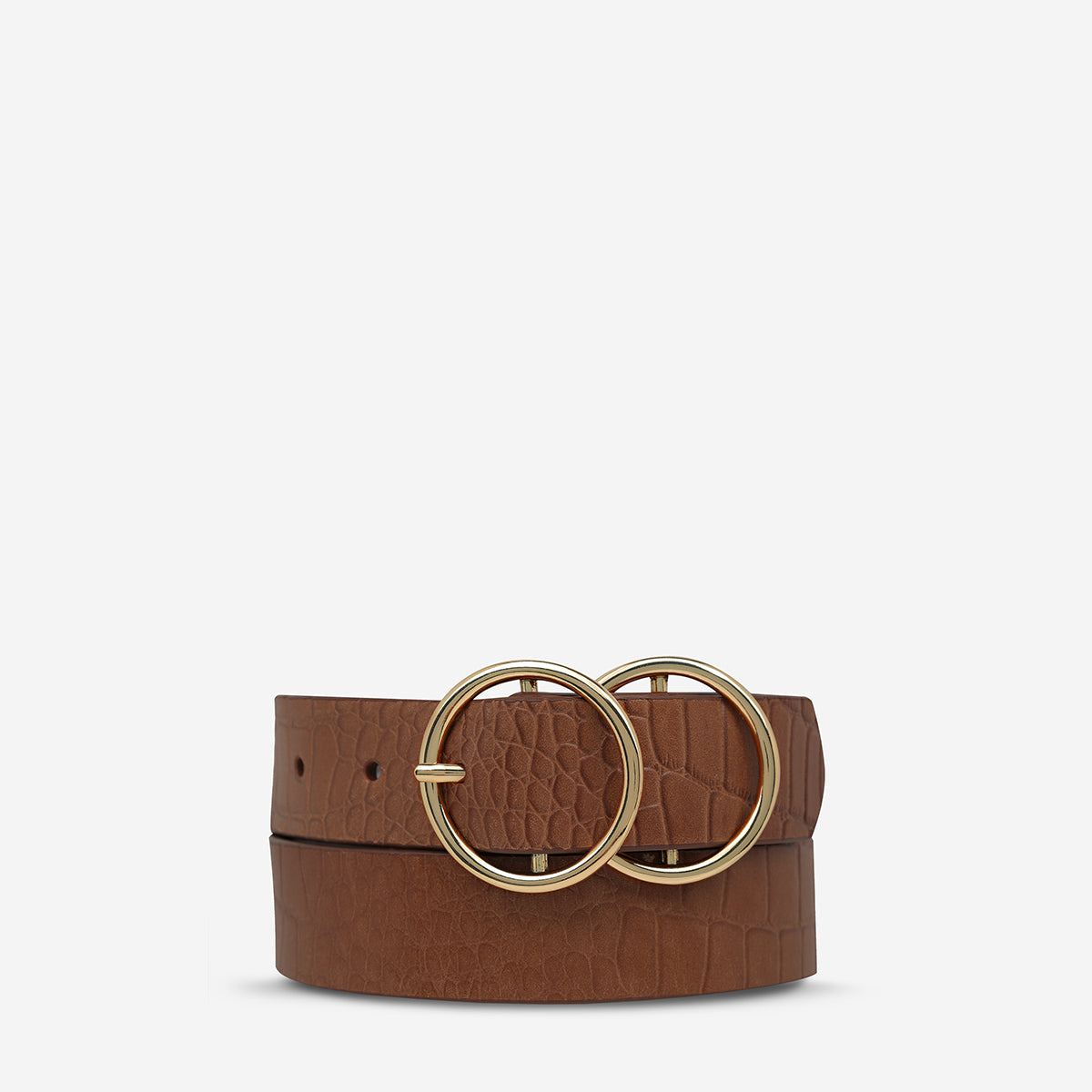 tan croc belt