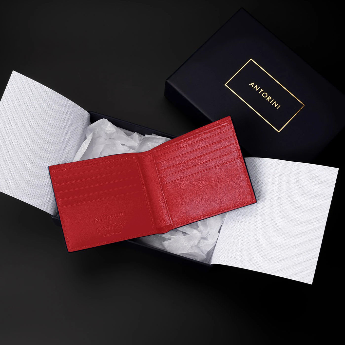barevná pánská peněženka červeno-černá