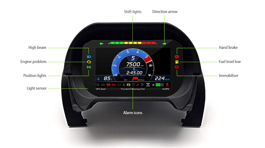 High contrast 6” TFT display 800x480 pixels