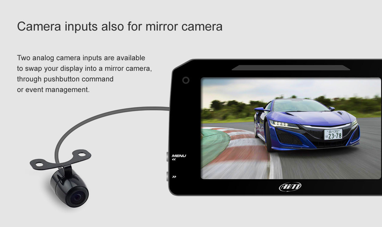 Camera inputs, also for mirror camera