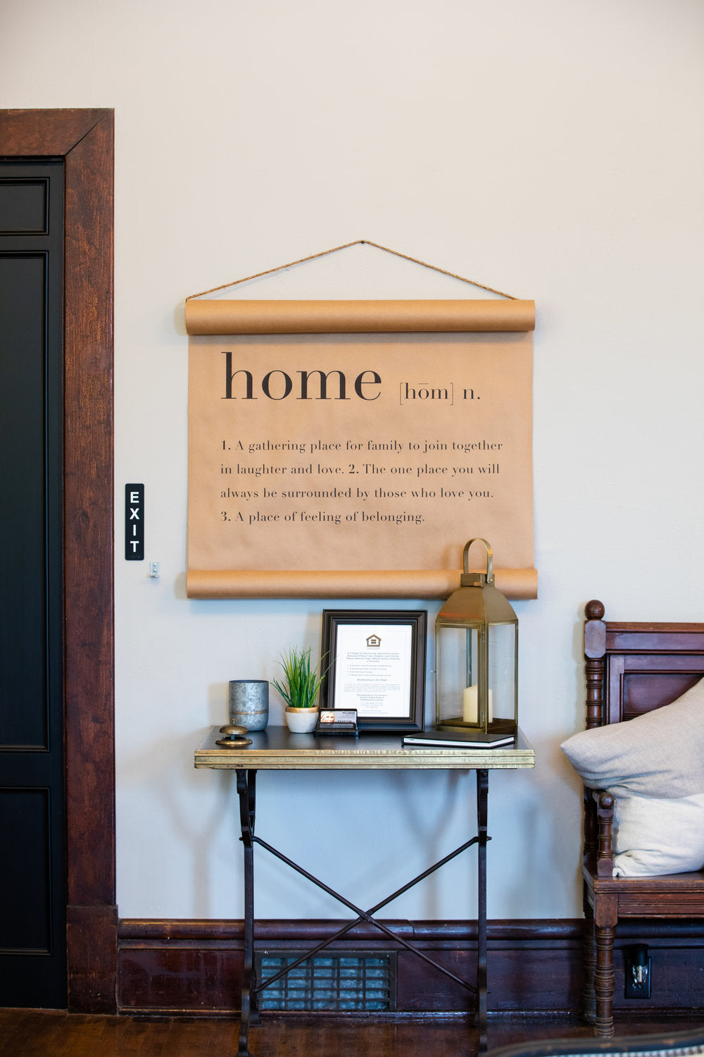 home scroll signage