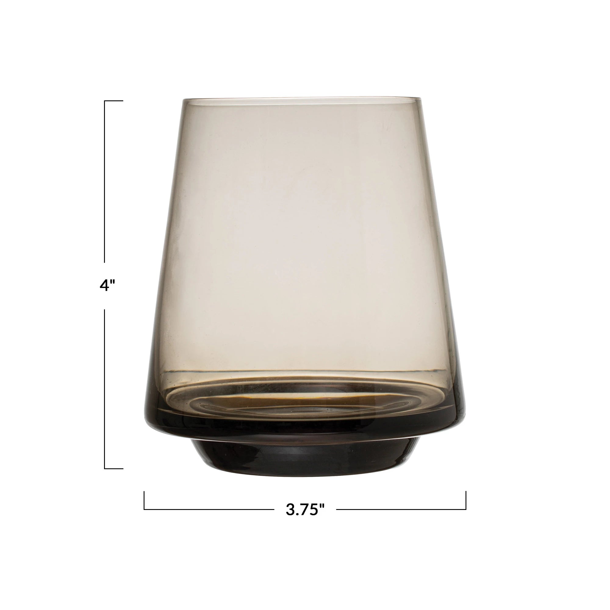 Smoke-Tinted Drinking Glass