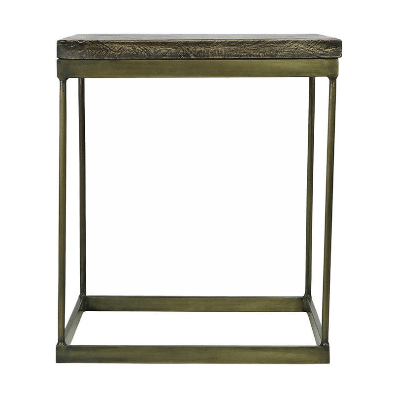 Parquet Side Table – Elm & Iron