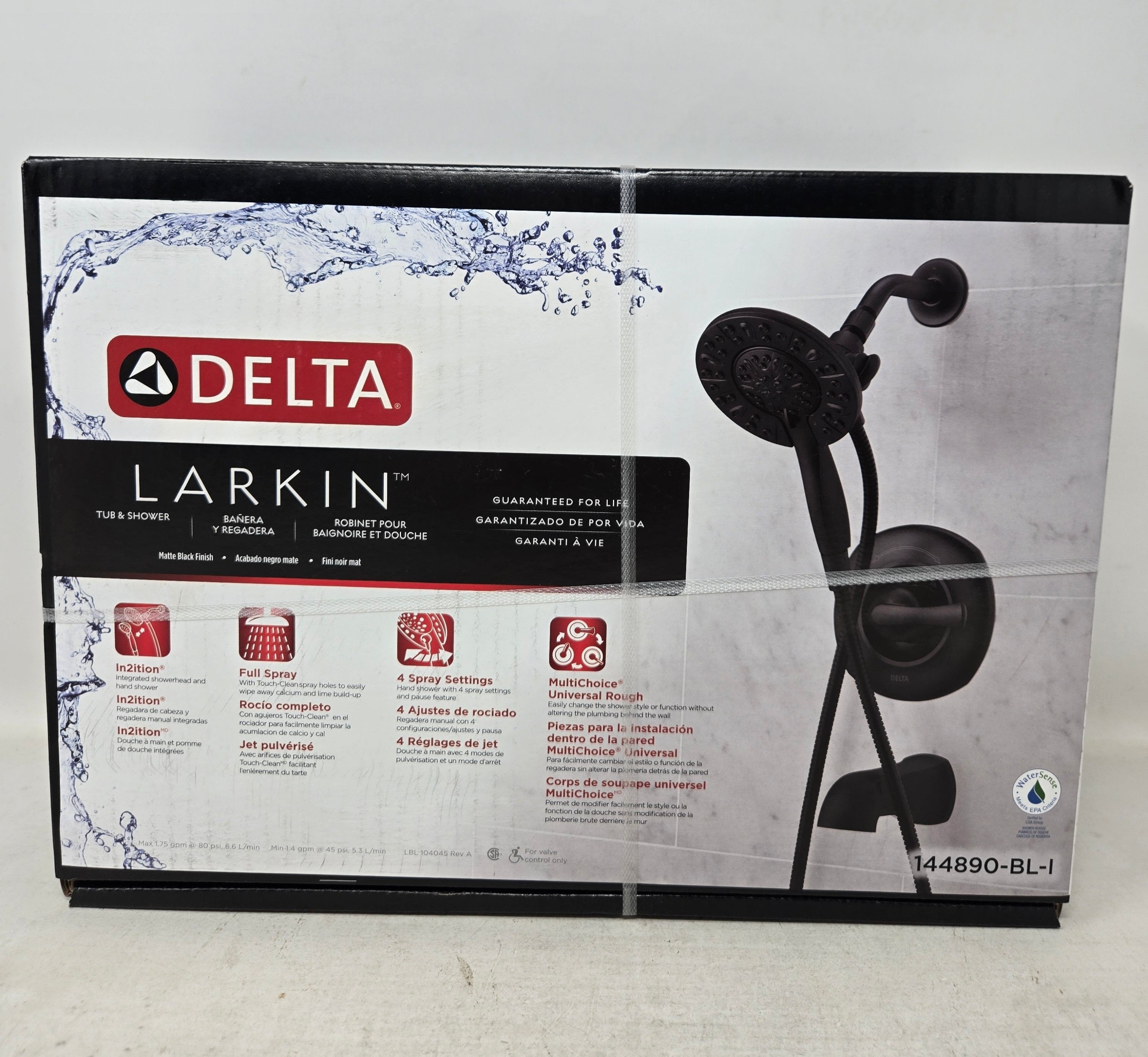 Delta Larkin Bathtub & Shower Faucet with In2ition Shower Head AP36